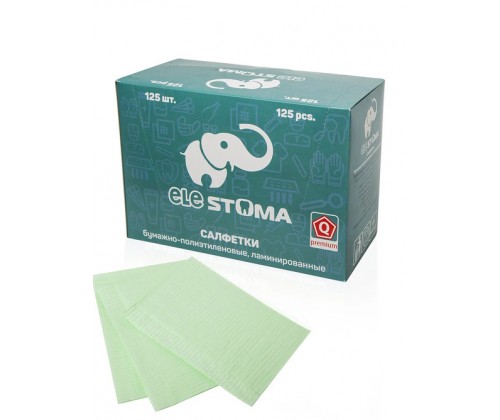 Салфетки бумажно-полиэтиленовые, ламинированные 33х45 см.
